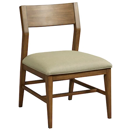 Contemporary Vantage Side Chair with Upholstered Seat